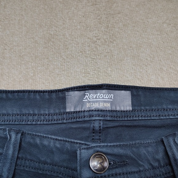 Revtown Sharp Men's Jeans 38x32 Blue Dark Wash Straight Leg Stretch Pants - Picture 4 of 10